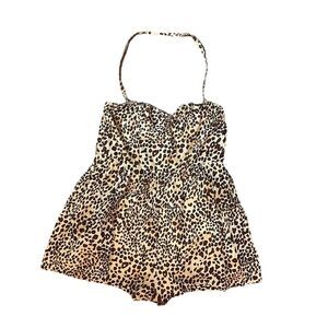 Moda International Cheetah Print Romper size Medium